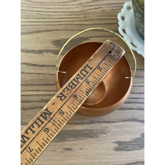 Vintage Solid Copper Cauldron Coppercraft Guild Small Handled Copper Pot - Picture 3 of 5